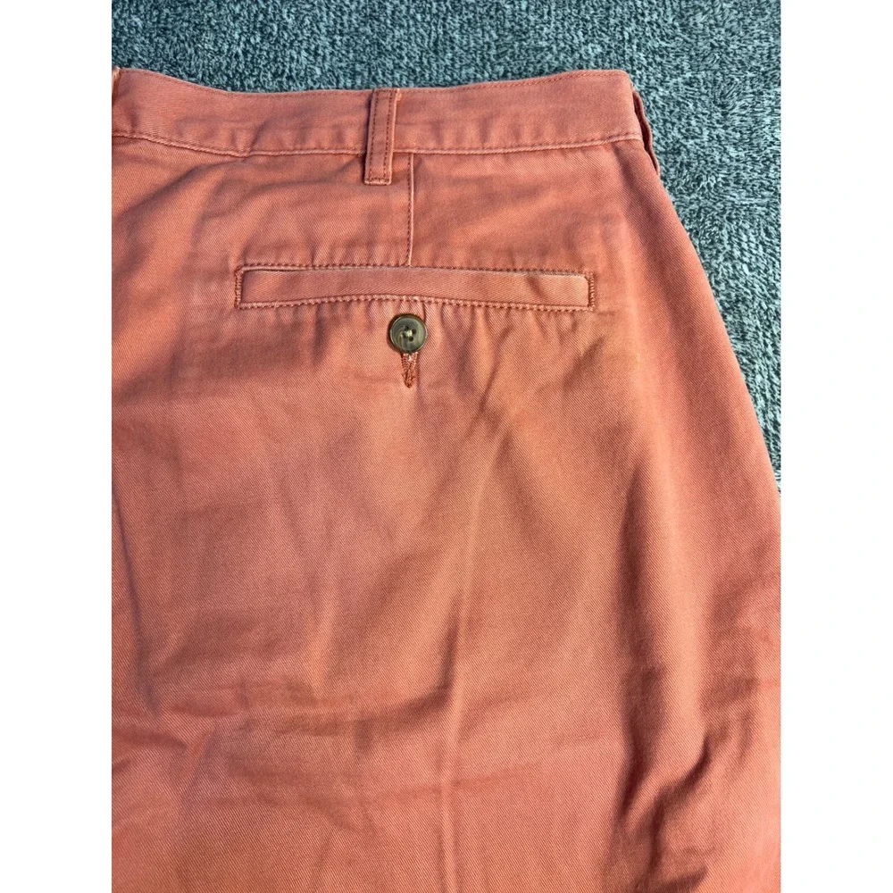 Lands End The Legacy Chino Pants Mens 34 Coral Orange Straight Leg Cotton Pant